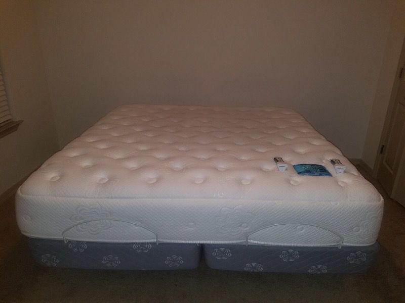 Pranasleep Super VInyasa King Mattress with adjustable bed bases+wireless remote controls for