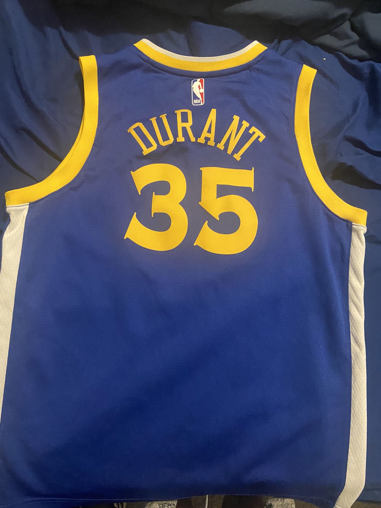 Blue And Yellow Kevin Durant Jersey 