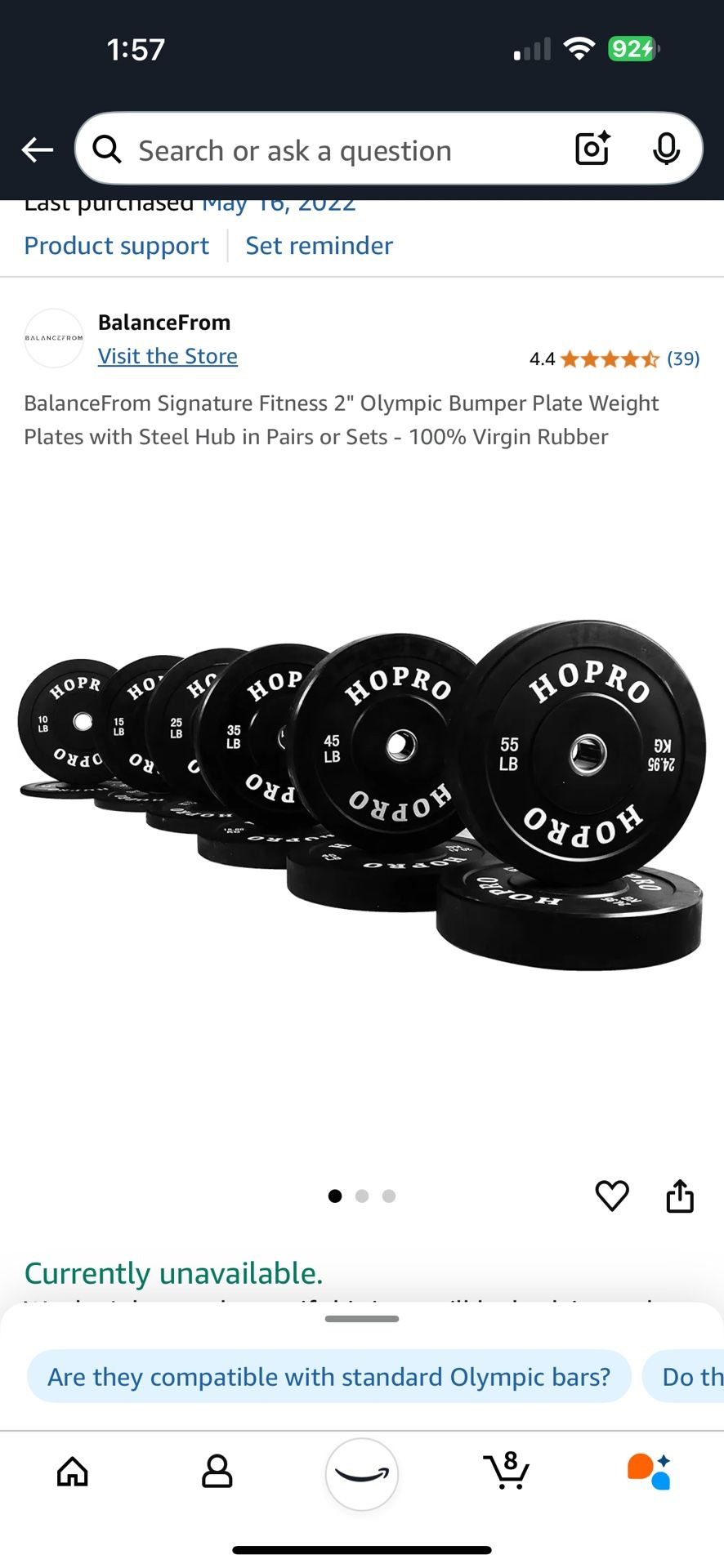 370 Lb Bumper Plate Set