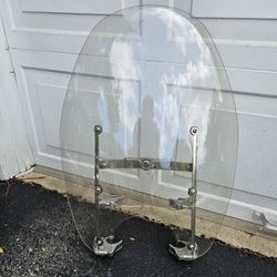 Harley Davidson Quick Detach Motorcycle Windshield Winged Skull