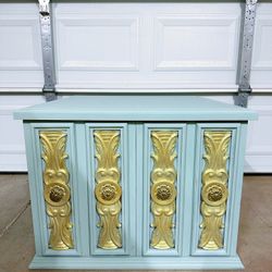 Elegant Solid Wood End Table, Cabinet Table 
