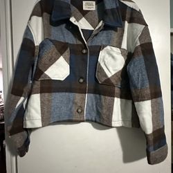 Beautiful Cropped Plaid” shackets Ashley By 26 International Checkered Outerwear Size XL 