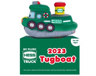 Hess Plush Tugboat 2023 Green Original Soft Toy Lights Sound Collector
