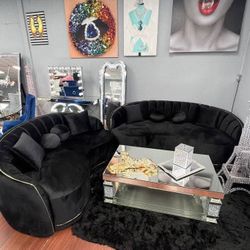 Sofa, loveseat, set, velvet 