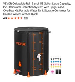 Collapsible Rain Barrel, 53 Gallon