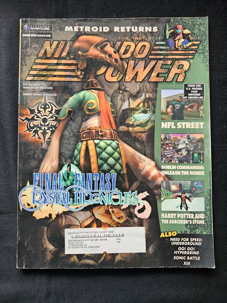 Nintendo Power Volume 177 -  Final Fantasy Crystal Chronicles + Poster