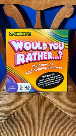 Would You Rather.    A Board Game Of Questions Zobmondo 