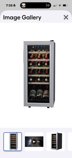 TCL 13.6-in W 18-Bottles Stainless Steel Freestanding Indoor Wine Cooler