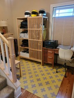 IKEA Nordkisa bamboo Armoire and Bench