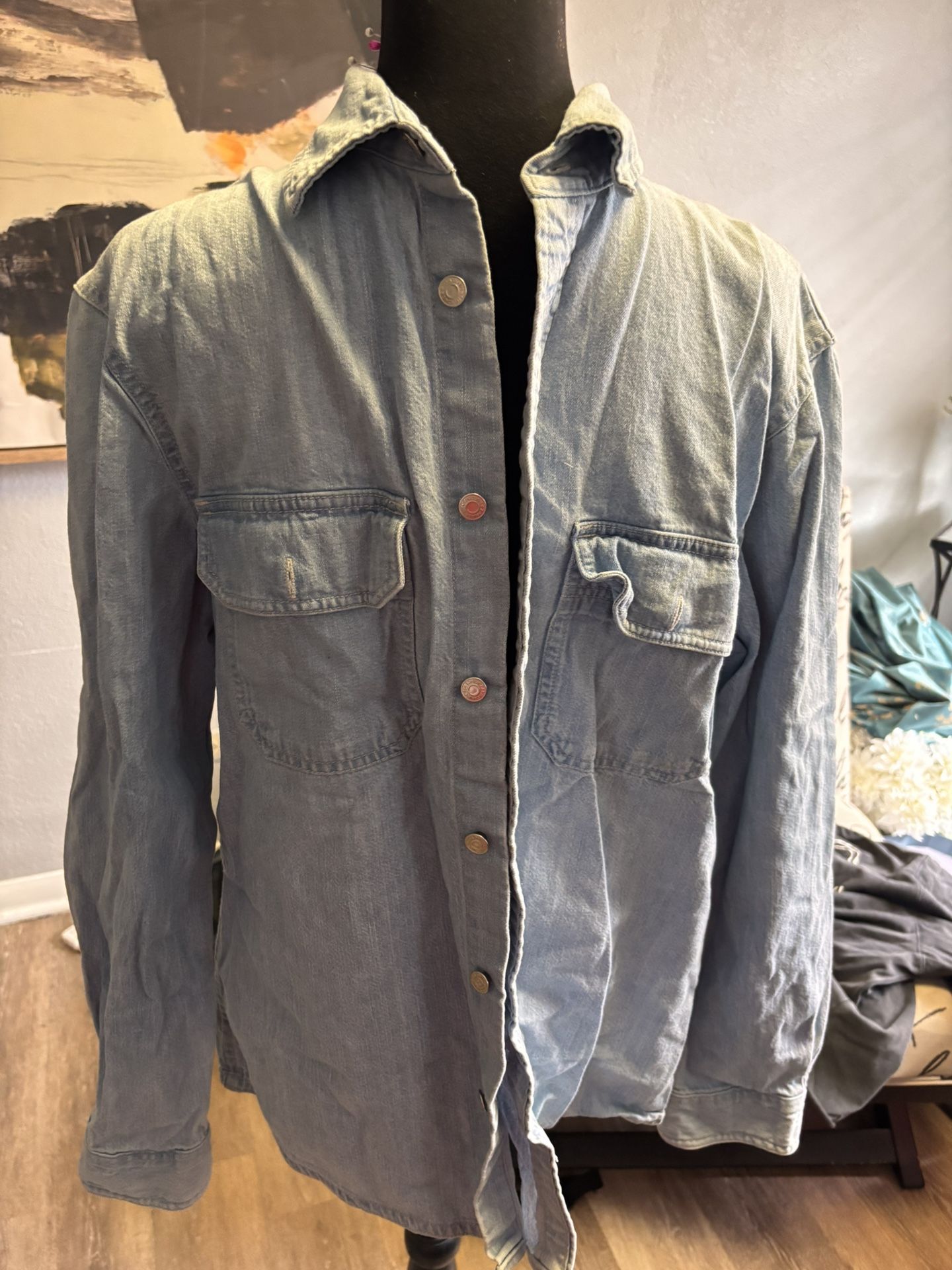Zara Graphic Denim Jacket