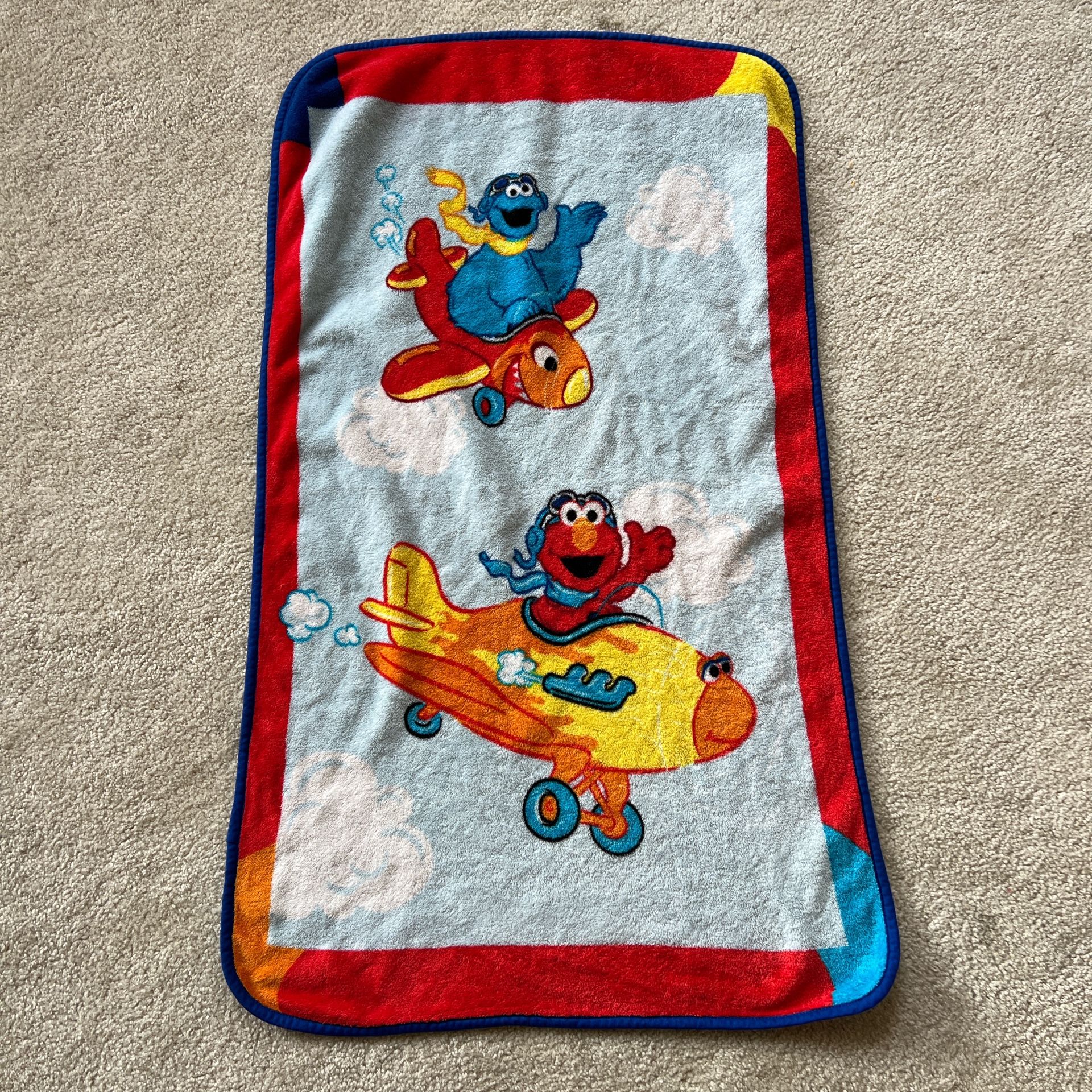 Elmo Airplane Baby Blanket