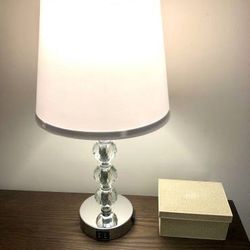 Vienna Full Spectrum Crystal Spheres Table Lamp Dimmable USB ports