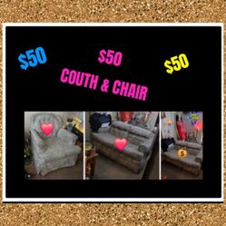 $50 For Chair & Couch 