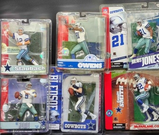 NFL Football Dallas Cowboys McFarlane Figures New in Box - Early 2000's - Collector's Condition
