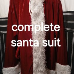 Santa Suit, Top, Bottom, Beard, Belt, Hat, Gloves, Boot Cuffs