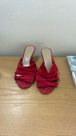 Red Suede Mule Heels – Size 6.5 – $15 OBO ❤️