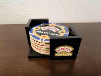 ESPN Poker Club Ceramic Coasters, 6 Total 