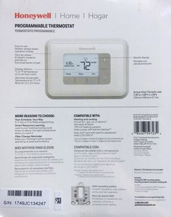 Honeywell Home RTH6360D 24-Volt 5-2 Day Programmable Thermostat