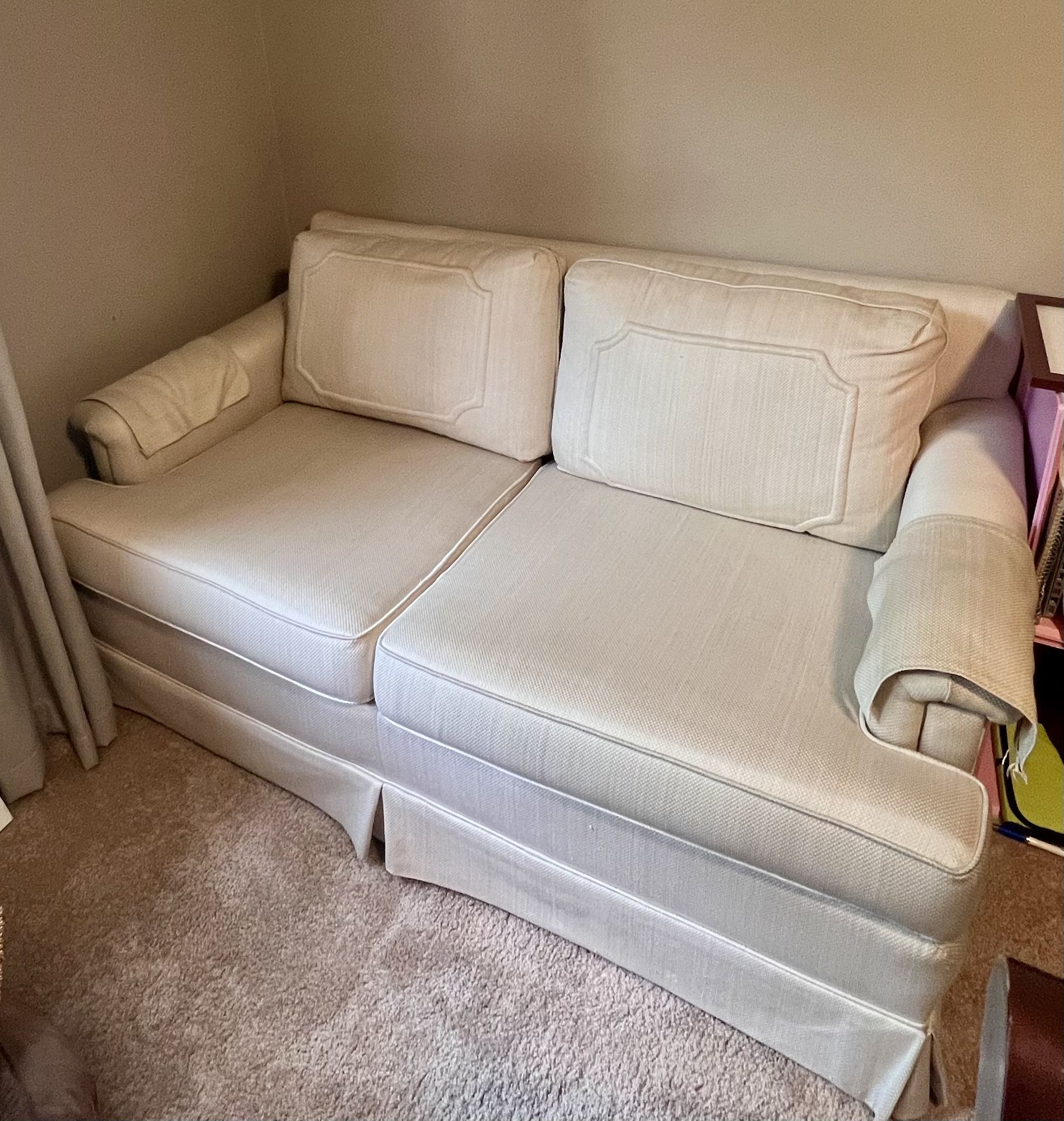 Light Beige Loveseat Sofa – Gently Used & Clean