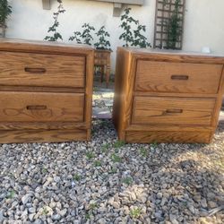 Matching Wooden Night stands 