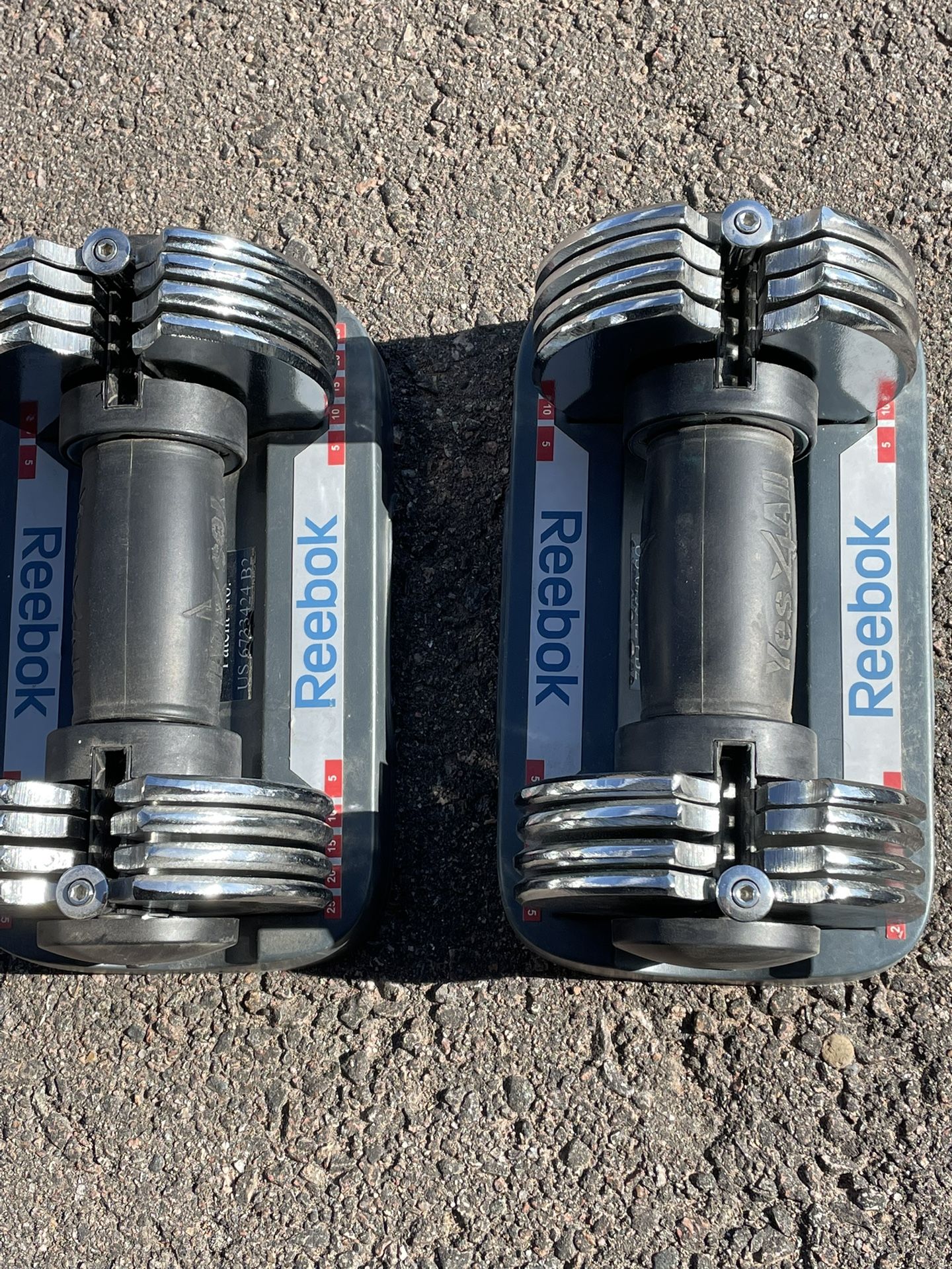 Adjustable Reebok Weights 25lb-5lb