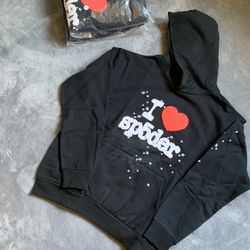 Black I Heart Sp5der Hoodie 