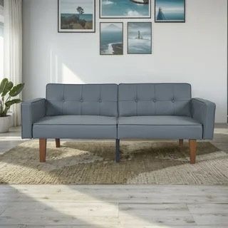 4-Setting Agreeable Gray Futon (Like New)