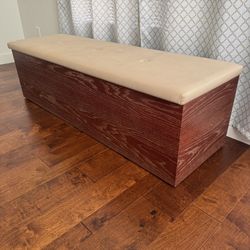 Wooden Large Storage Bench 