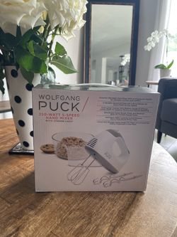 WOLFGANG PUCK 250-Watt 5-Speed Hand Mixer w/ Storage Caddy