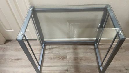 Tempered Glass/Metal Frame Computer Desk 20” D 35” W  30” H