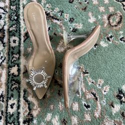 Lemonade Clear Heels 8