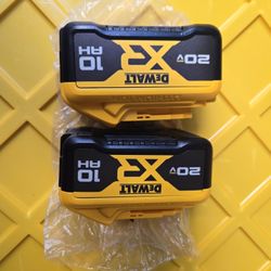 DEWALT 20VMAX XR 2 BATTERIES 10.0AH NEW $200 EACH 