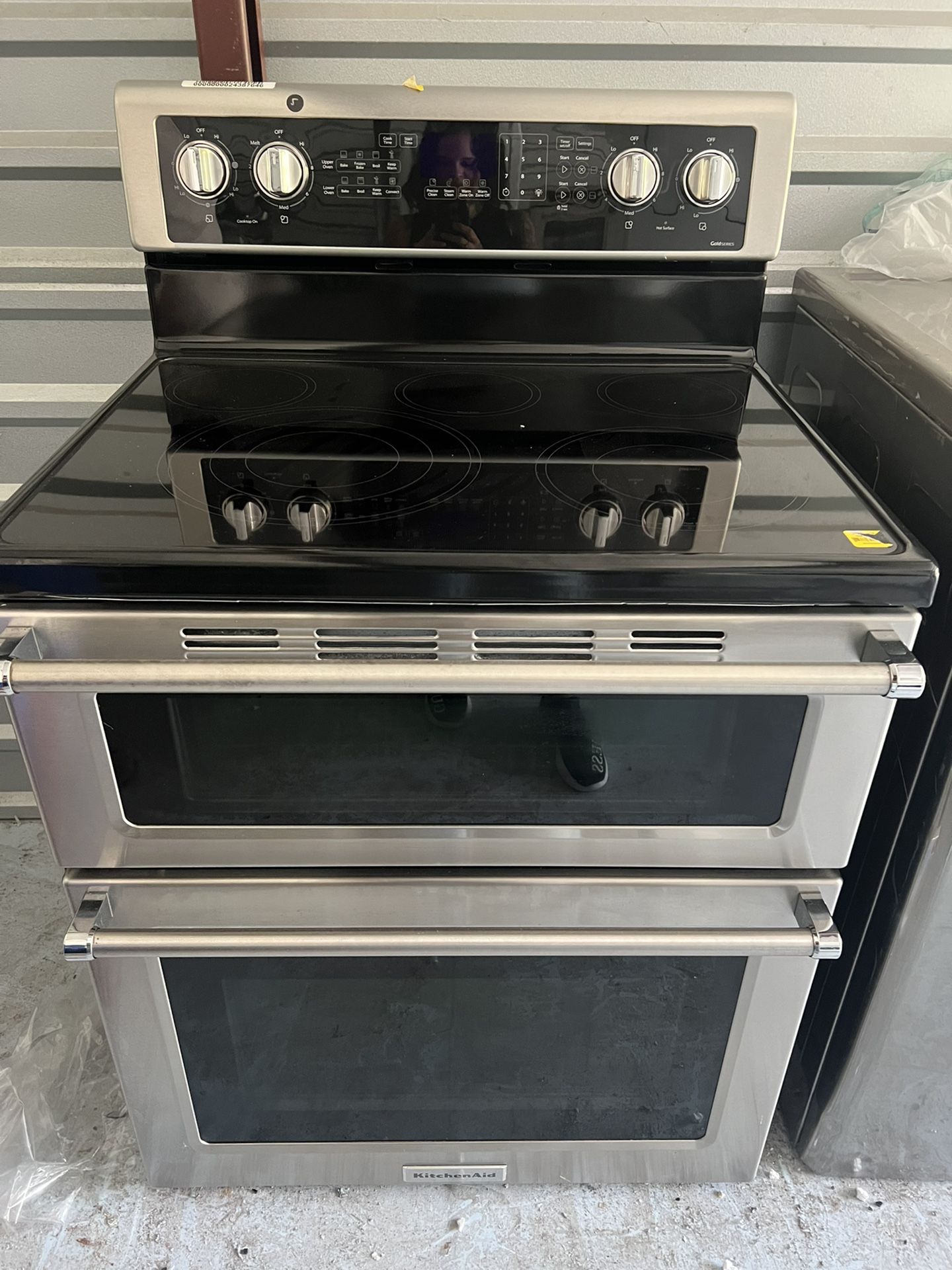 KitchenAid Double Oven Glass Stove