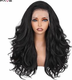Brand new 13x6 Synthetic Lace Front Wig Glueless HD Lace Yaki Curly Wig for Black Women 22 Inch
