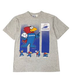 Vintage France World Cup Shirt Mens Large L Gray 1998 FIFA Soccer Coupe Du Monde