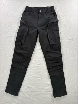 Fashion Nova Pants Men’s Size 30 Black Zipper Flap Pockets Stretch Cargo