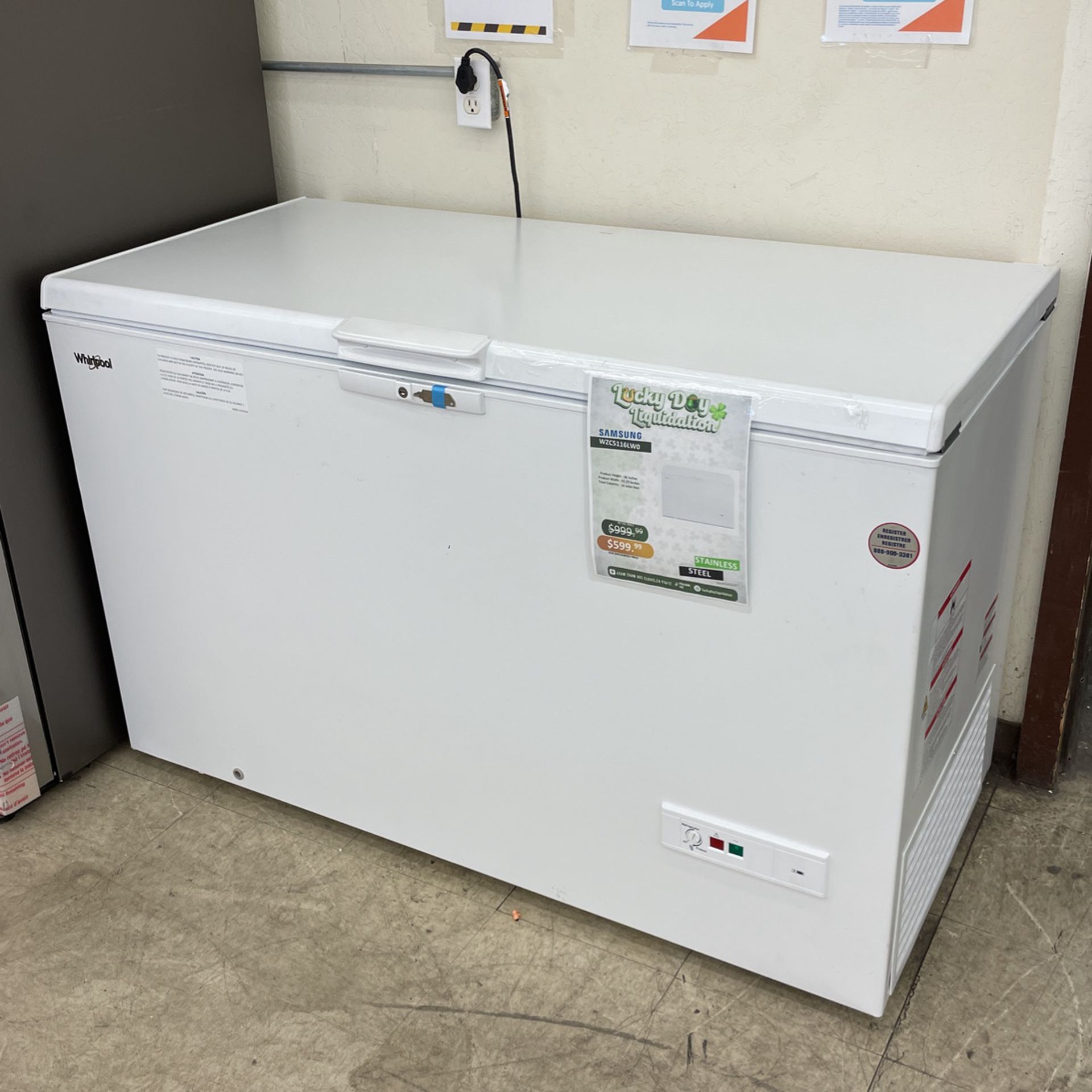 Whirlpool Chest Freezer 16 Cubic Ft