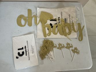 Oh Baby ! Party Banner &cupcakes Toppers 
