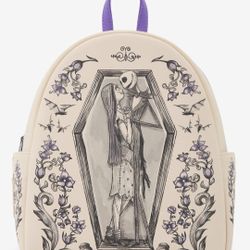 Loungefly Disney the nightmare before christmas jack and Sally coffin mini backpack NMBC