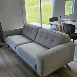 89 IN LIGHT GREY SOFA. EXCELLENT  QUALITY