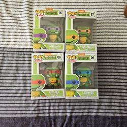 TMNT Pixel Funko Pop Set – Leonardo Raphael Michelangelo Donatello