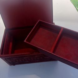 RED LEATHER BOX