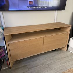 Crate & Barrel Small Natural Wood Entertainment Center