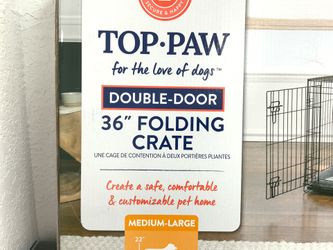 Top Paw Double Door 36 Folding Crate for Sale in Azalea Park FL