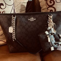 Coach Tote Bag & Matching Charm Mini bag