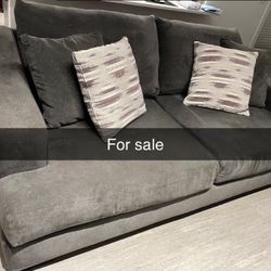 Gray Oversized Sofa & Chair Set