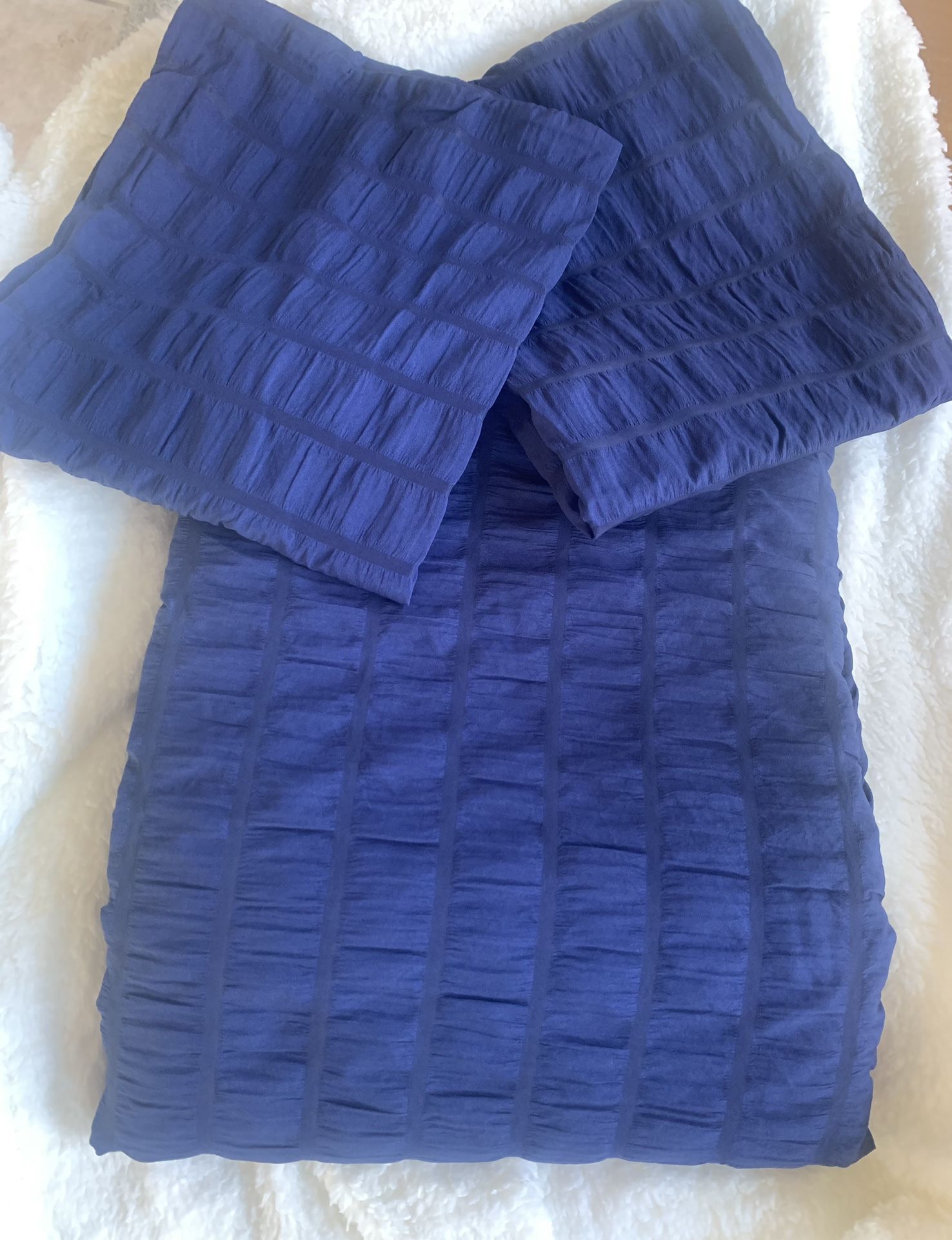 New Duvet Cover W/2 Pillow Cases Blue-King