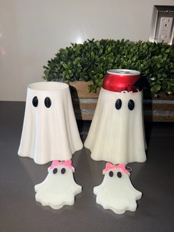 12 oz can ghost Halloween koozie