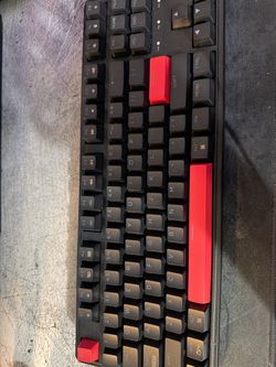 Keychron keyboard red and black
