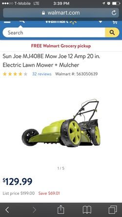 Sun Joe lawn mower $80